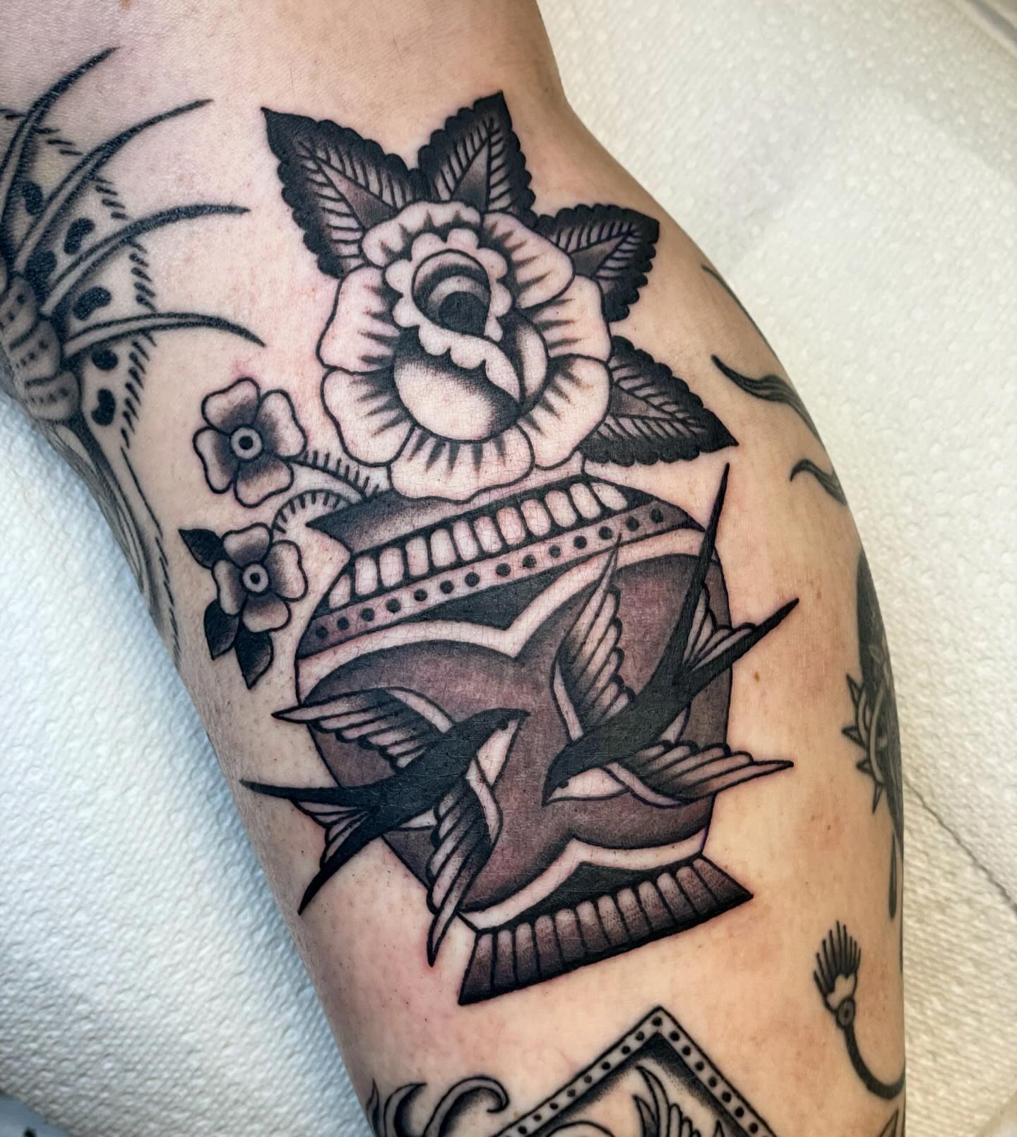Tattoo by @toniaraye_tattoo — american_traditional, black_and_grey