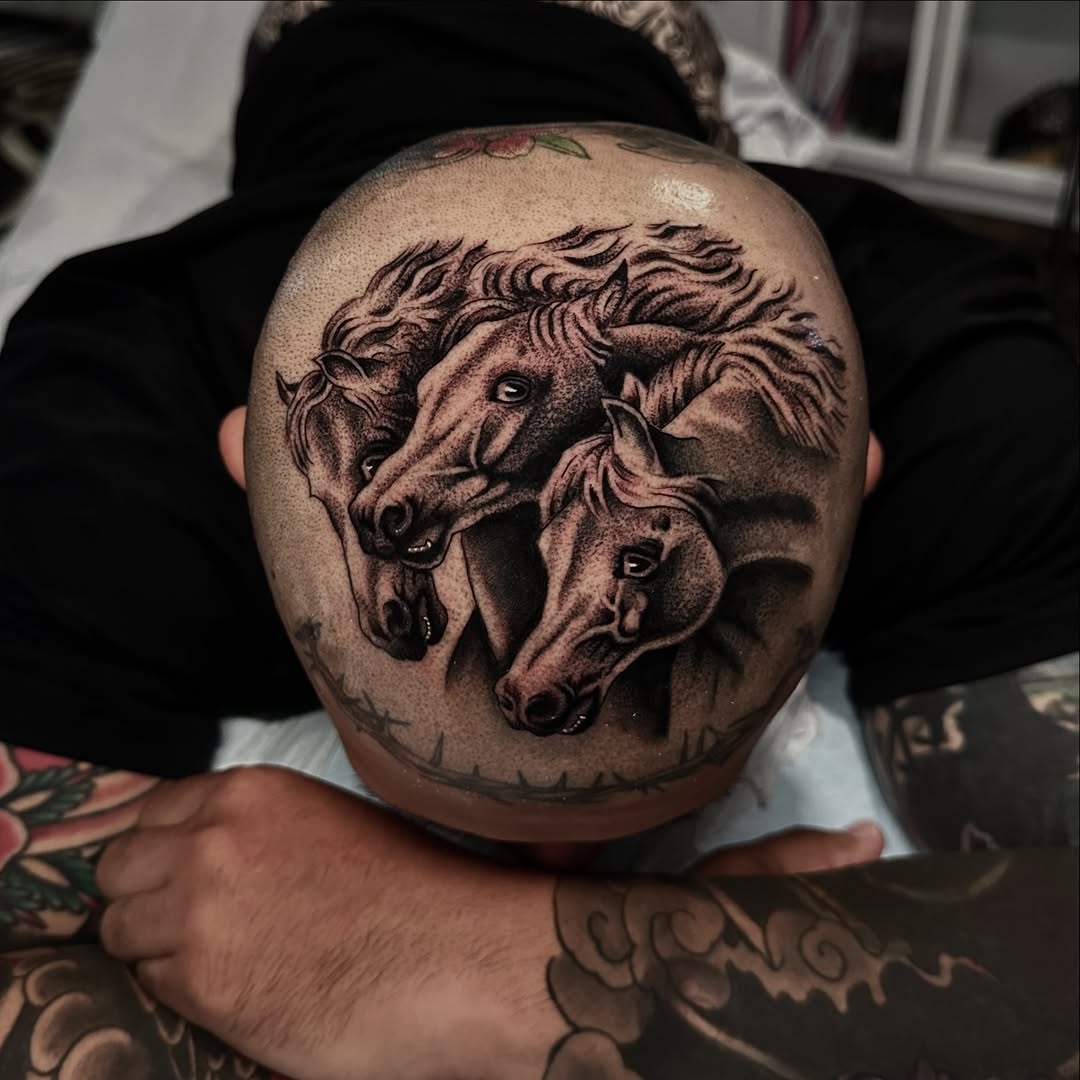 Tattoo by @matthewthomastattoo — realism, black_and_grey