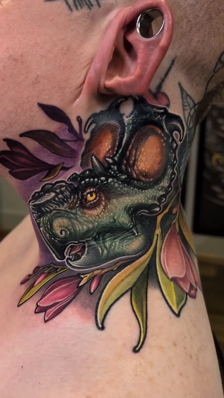 Tattoo by @raptorlazer — realism, neo_traditional