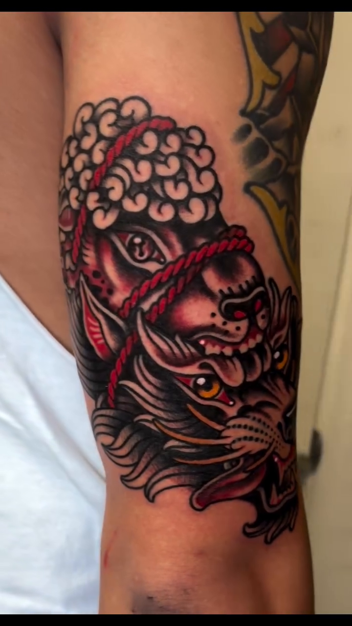 Foo dog japanese irezumi tattoo by ๐ป๐๐๐ ๐ณ๐๐๐๐๐๐ ๐๐๐