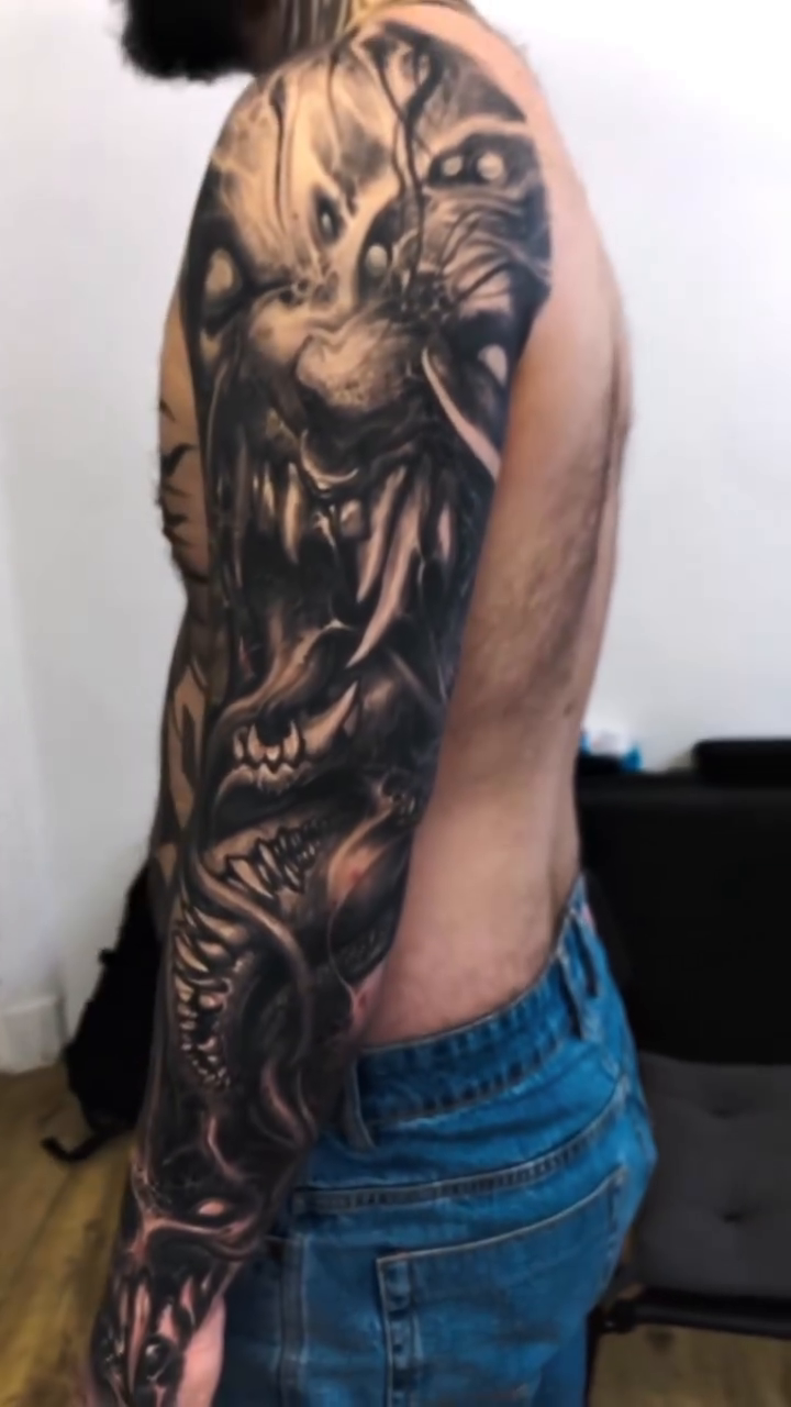 Tattoo by @valentin_tmst β dark_realism, black_and_grey
