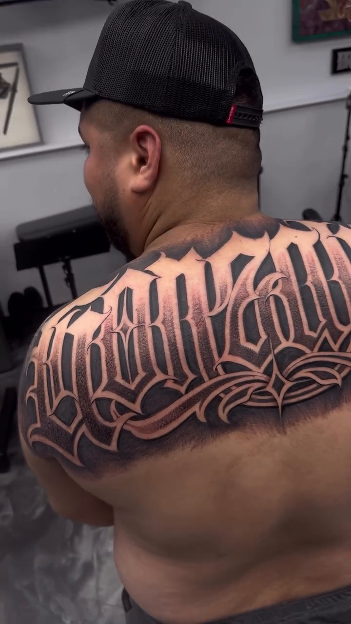 Tattoo by @ironeyestattoo — lettering_script, black_and_grey