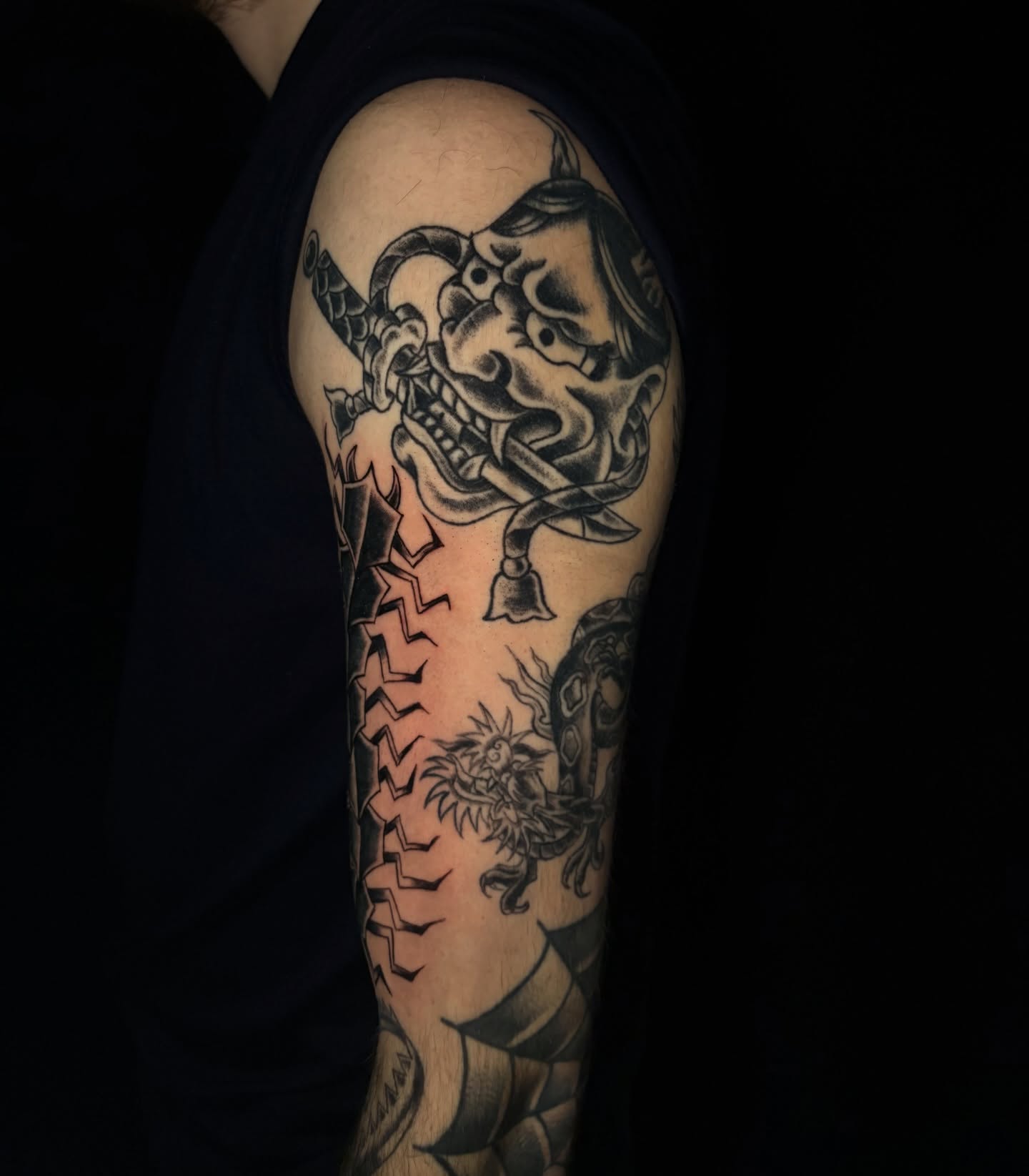 Tattoo by @angeline.tattoo — black_and_grey, realism