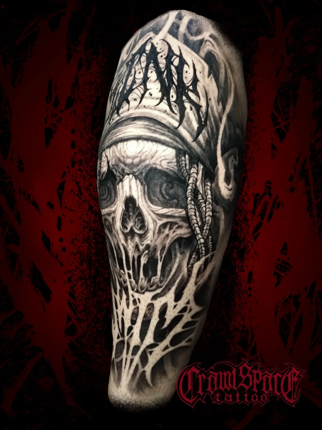 Tattoo by @crawlspace_tattoo — dark_realism