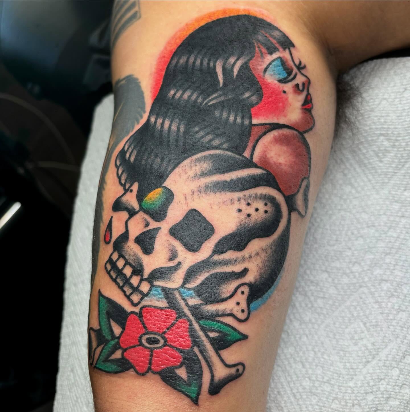 Tattoo by @jonathan_putur — american_traditional, dotwork