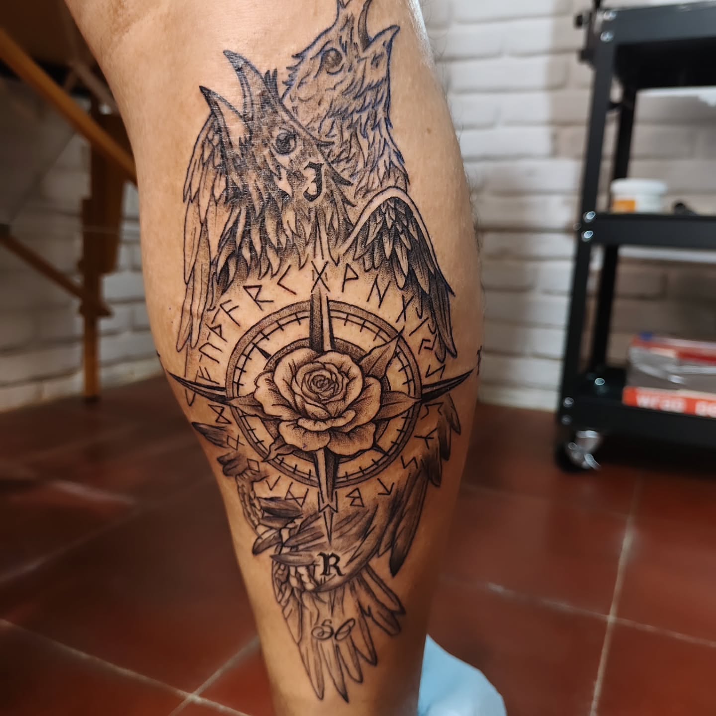 Tattoo by @tintafinart — black_and_grey, realism