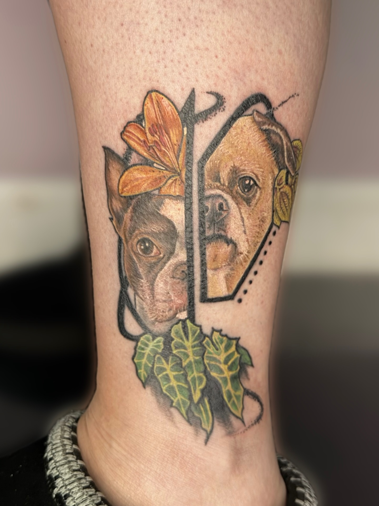 Tattoo by @kelciekoolaid โ realism, dotwork