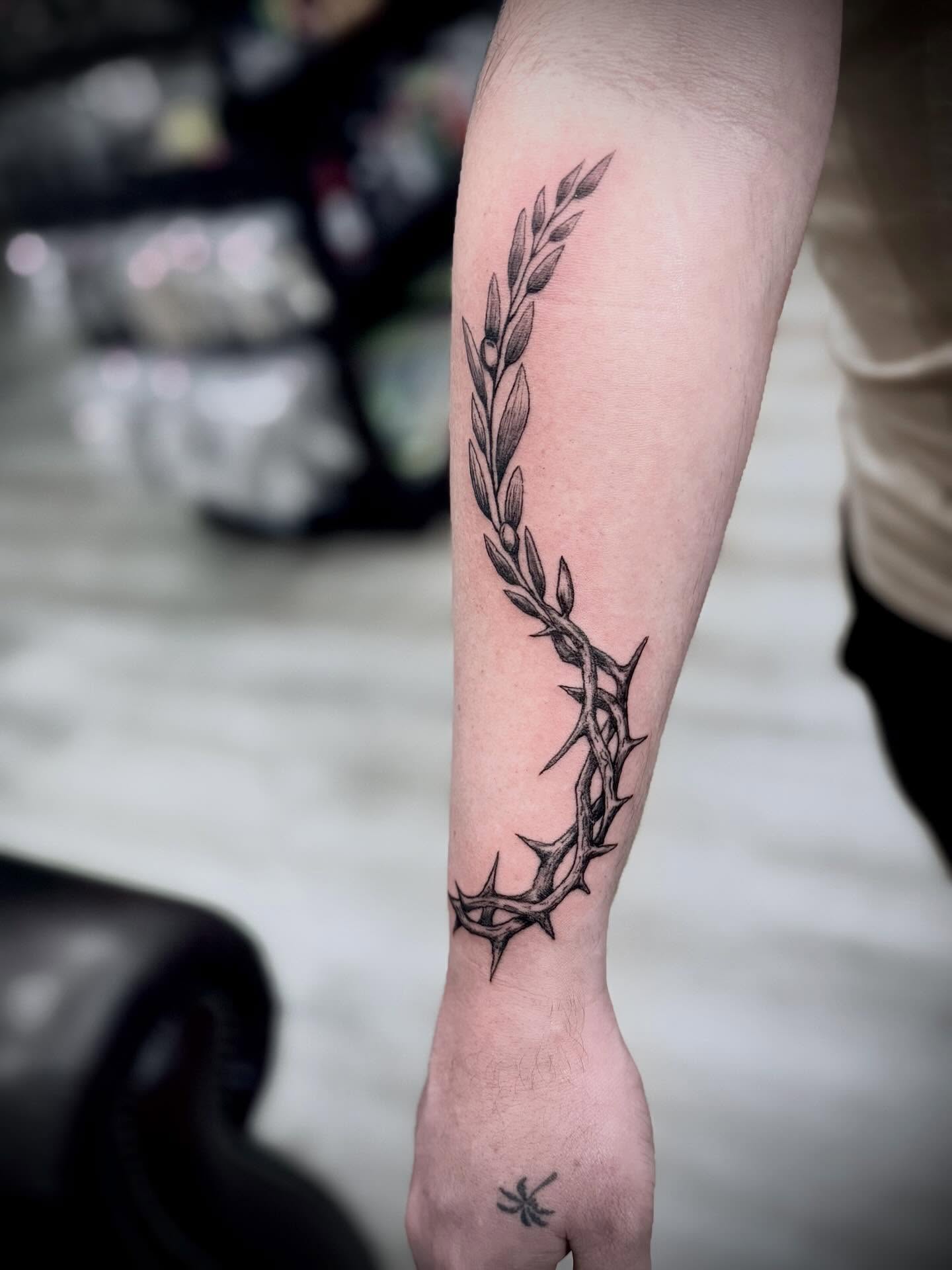 Tattoo by @pandamonium_tattoos — black_and_grey