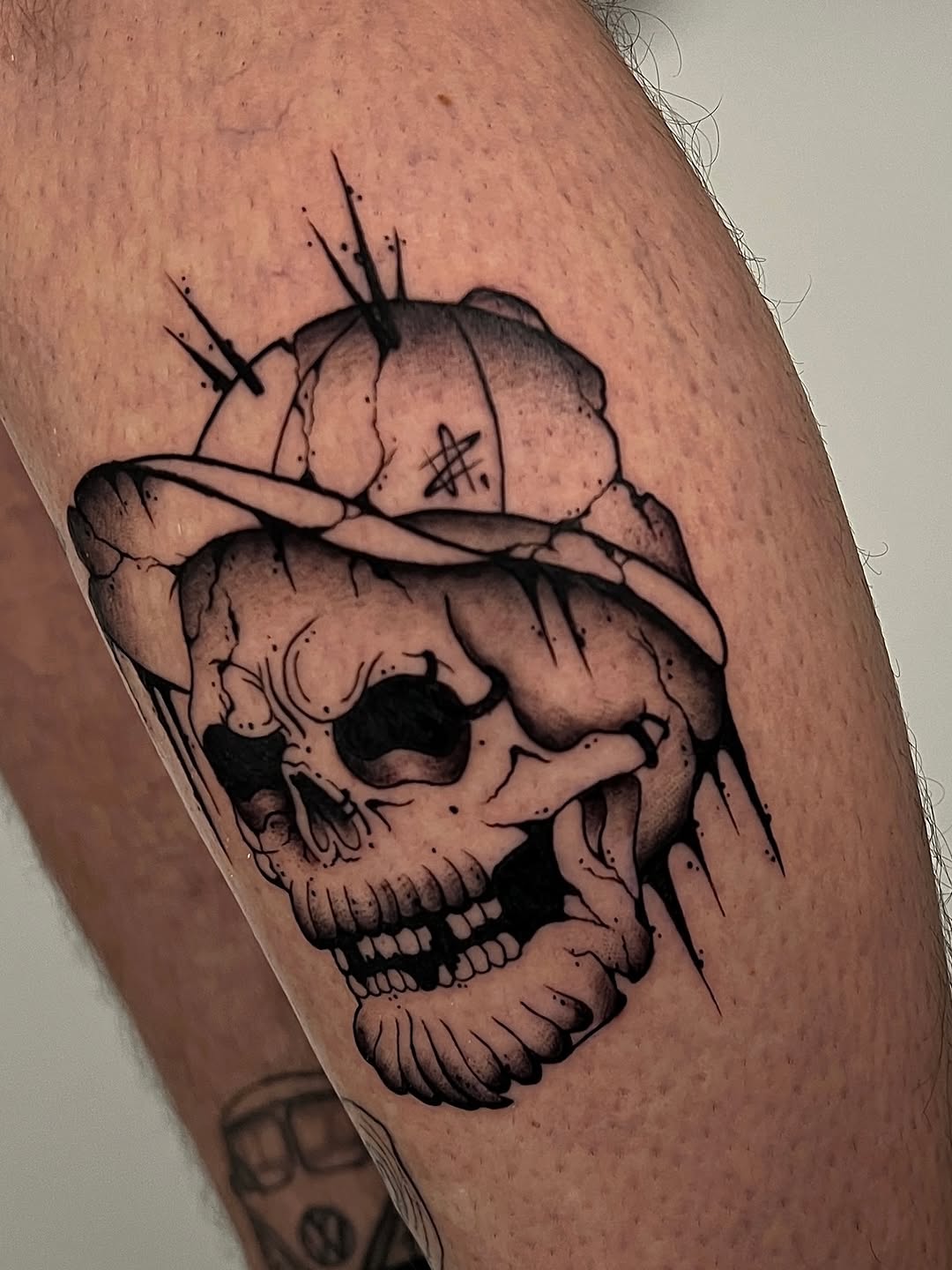 Tattoo by @rebel_milly — black_and_grey, chicano