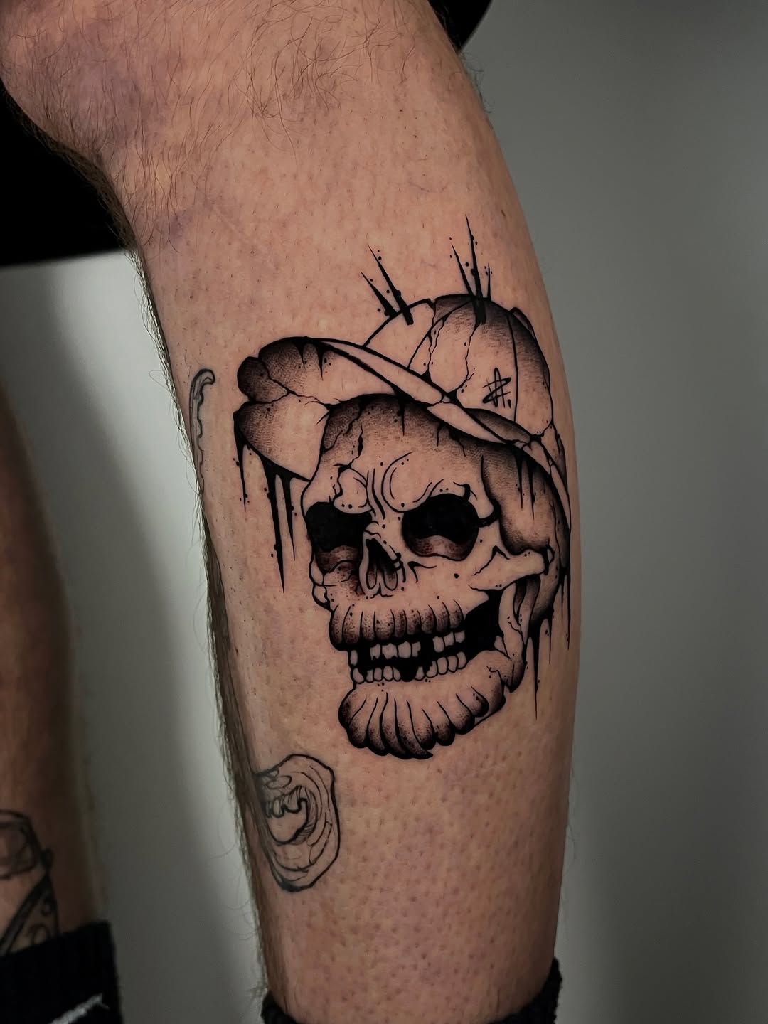 Tattoo by @rebel_milly — black_and_grey, chicano