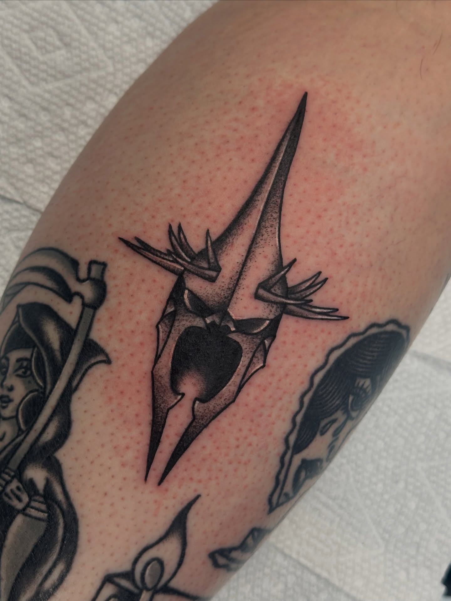 Tattoo by @tattoosbykenzielee β dotwork, black_and_grey