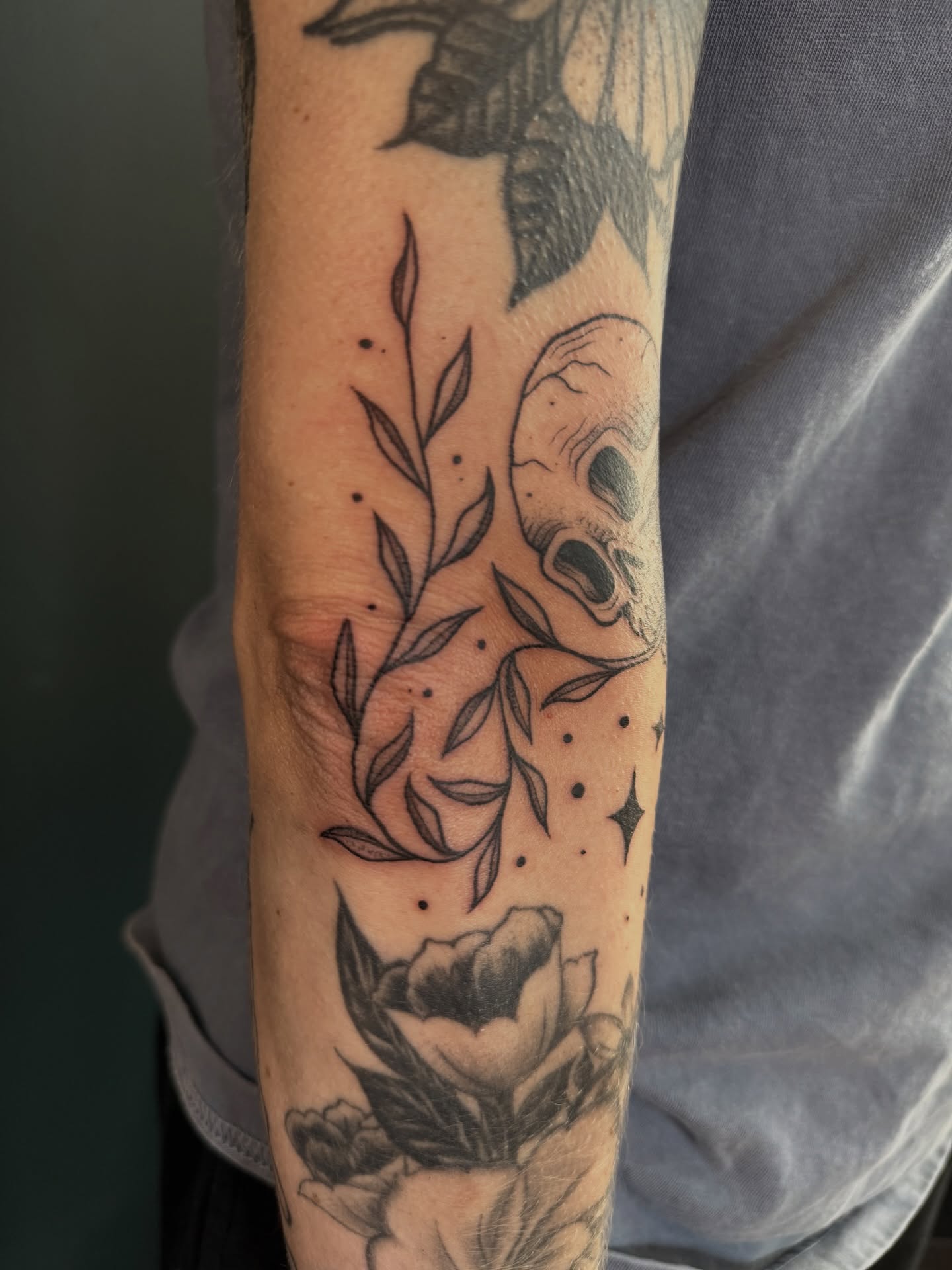 Tattoo by @pdv — dotwork, black_and_grey