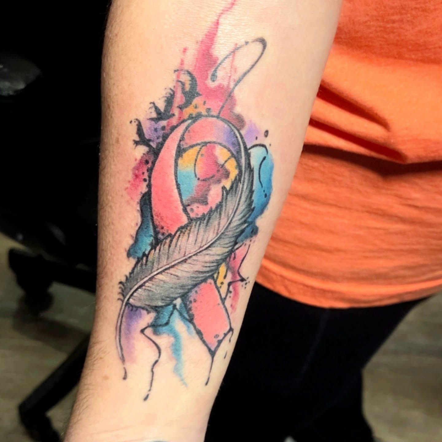 Tattoo by @barryhuffman77 β watercolor