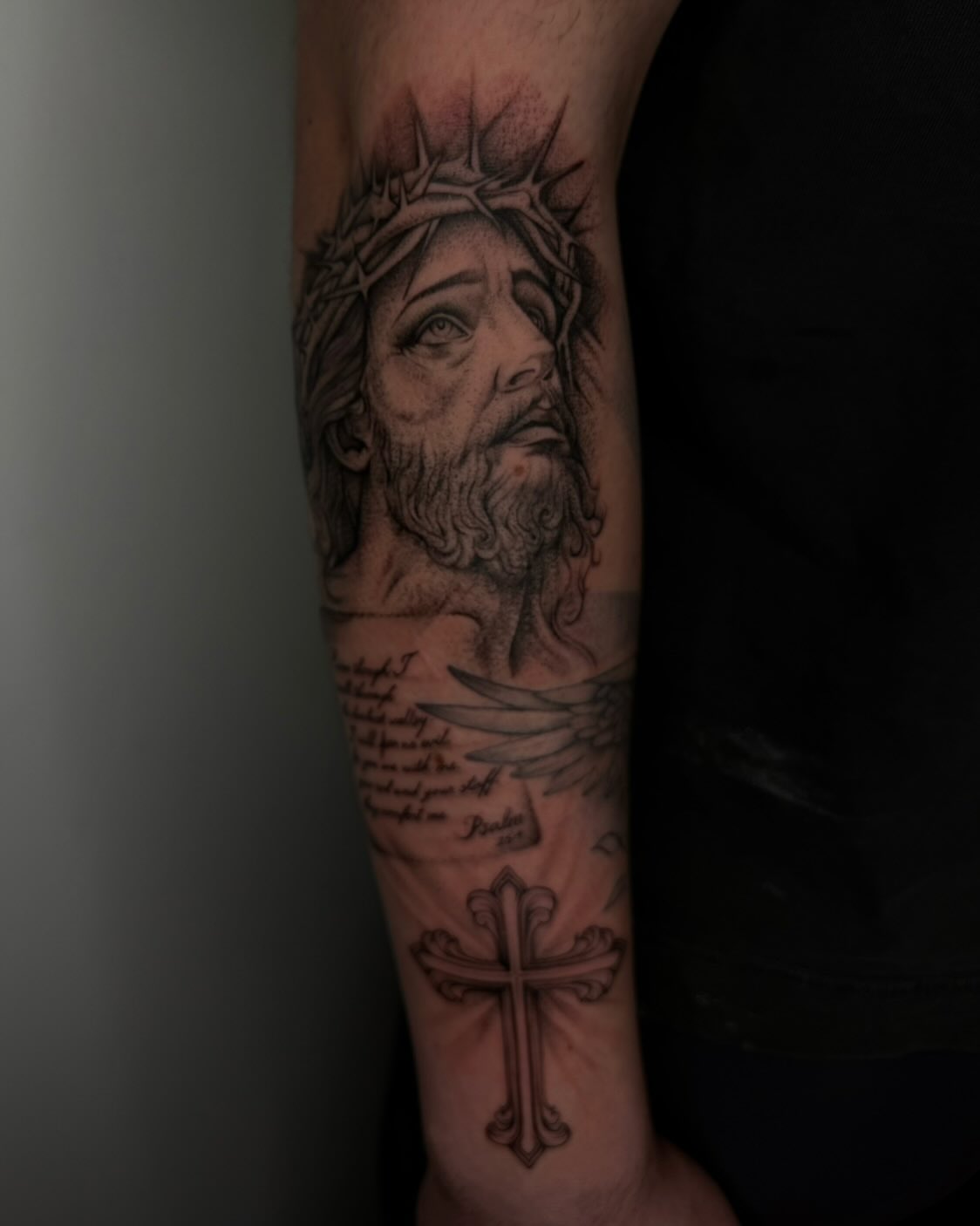 Tattoo by @carsytat — realism, black_and_grey