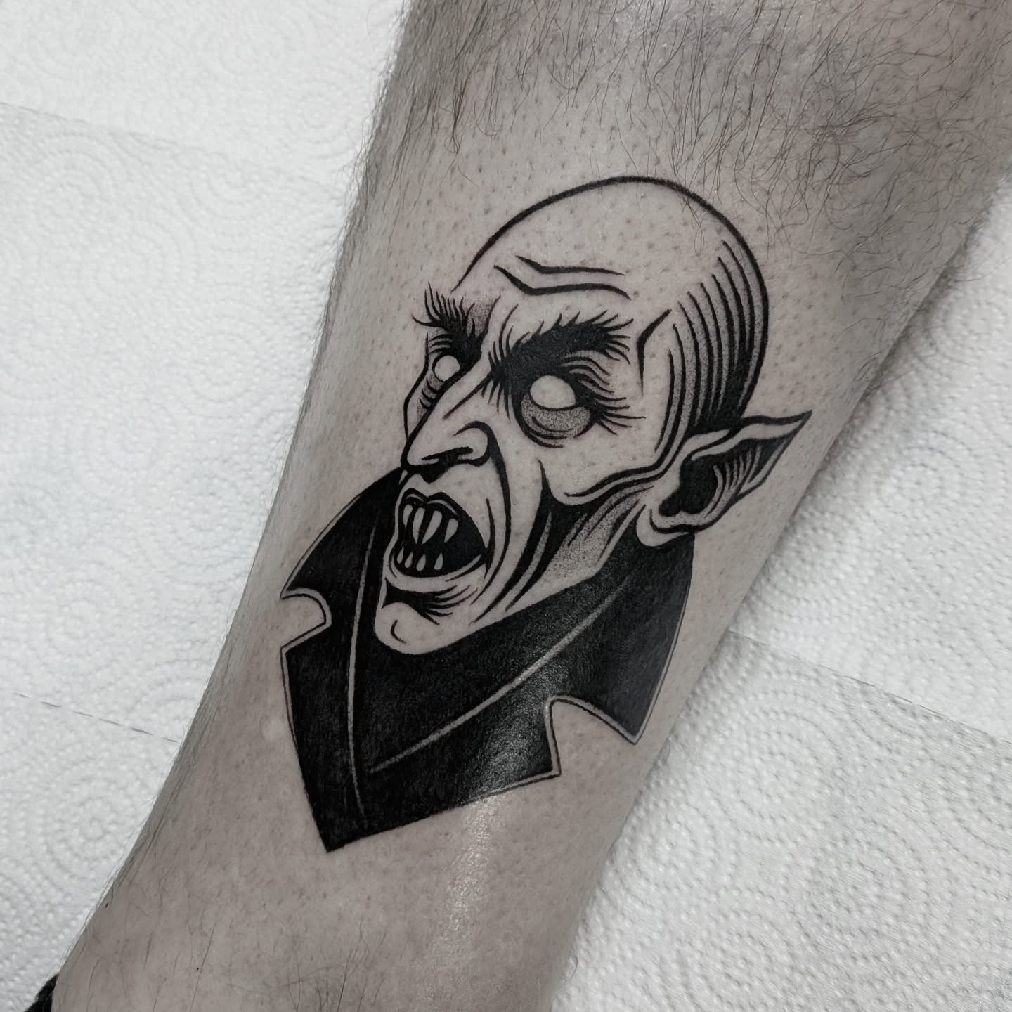 Tattoo by @darkdaystattoos — black_and_grey