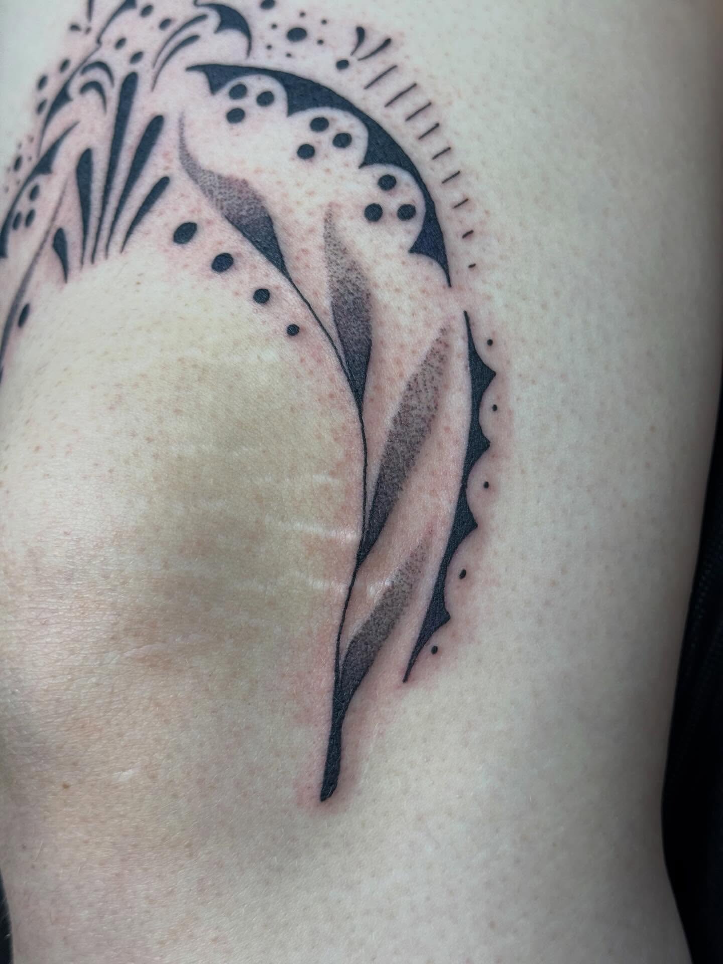 Tattoo by @bodyartbyali — black_and_grey