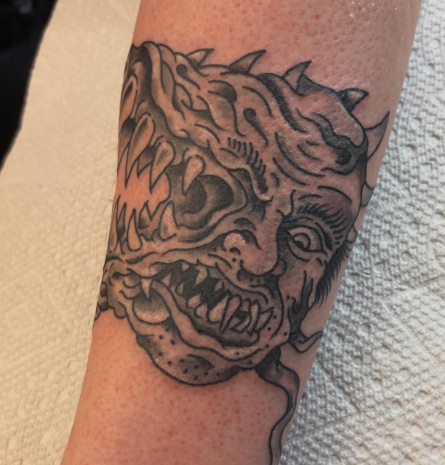 Tattoo by @eriktulgetsketattoo — black_and_grey