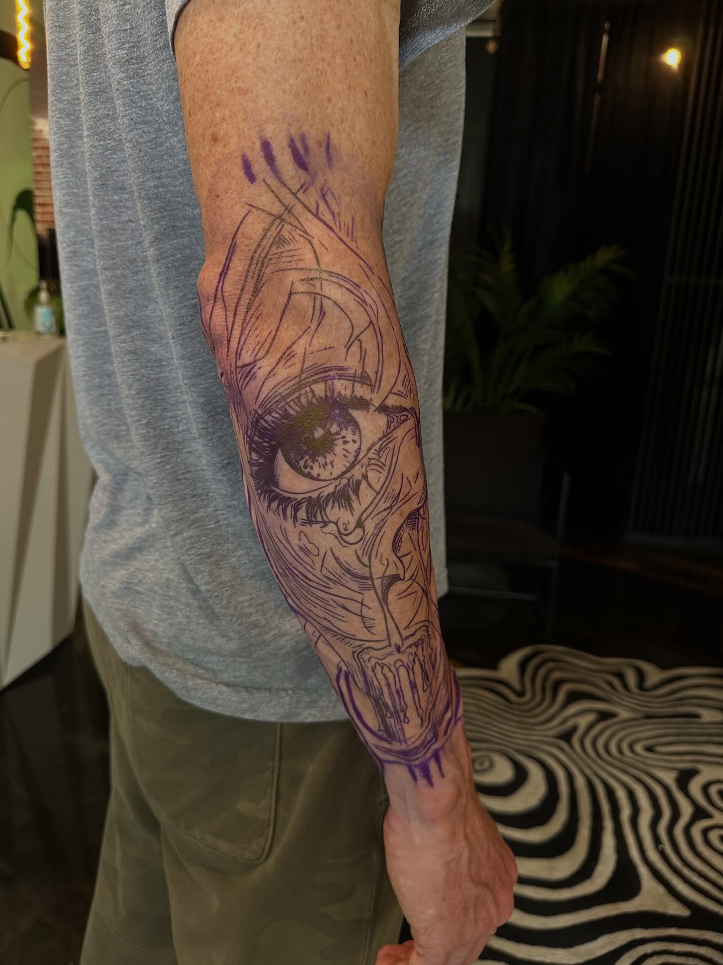 Eye realism tattoo on the forearm by Nick Stratt