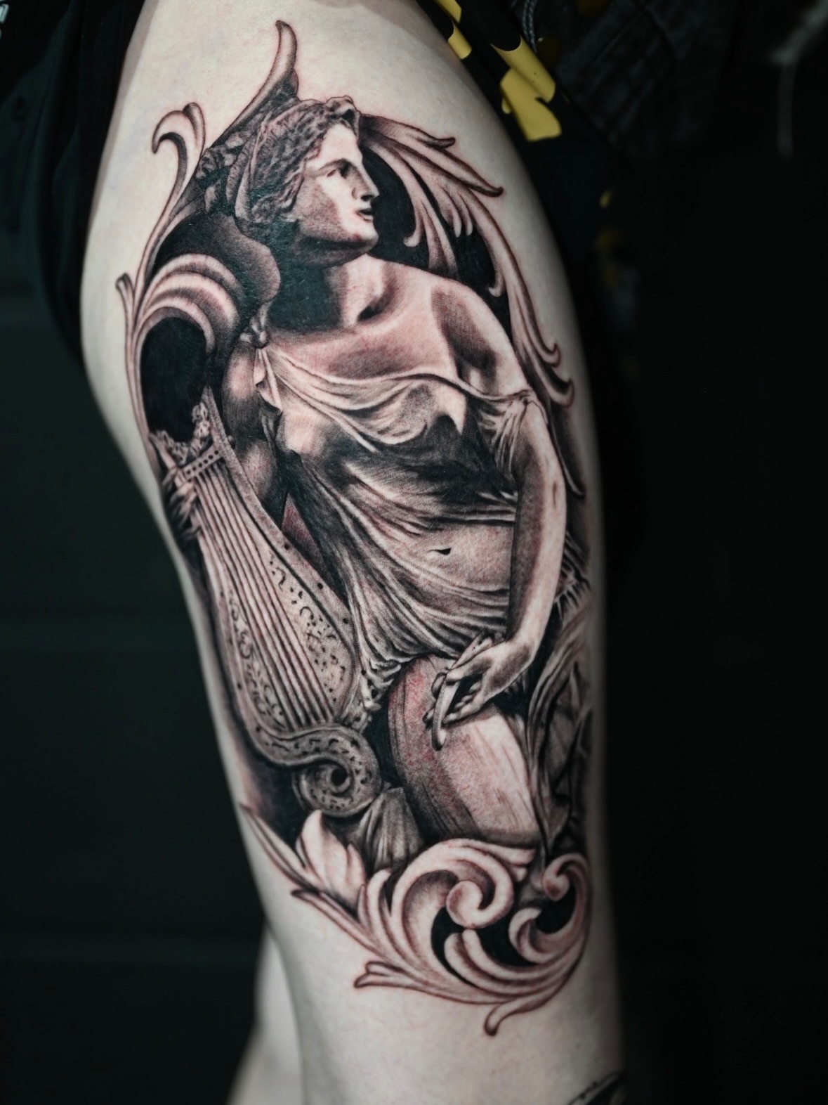 Tattoo by @dis.asterkane.tattoos — black_and_grey, realism