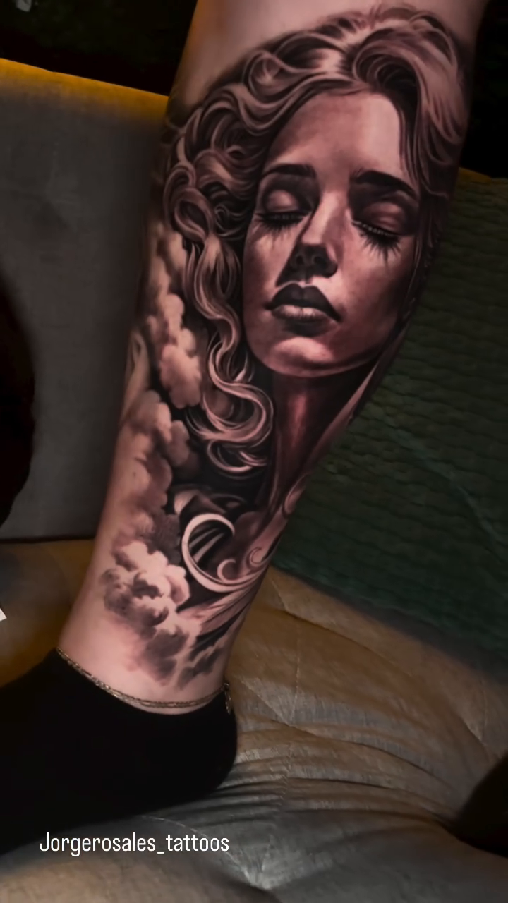 Tattoo by @jorgerosales_tattoos — realism, black_and_grey