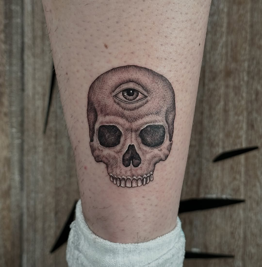Tattoo by @carmensdarkgallery — black_and_grey, realism