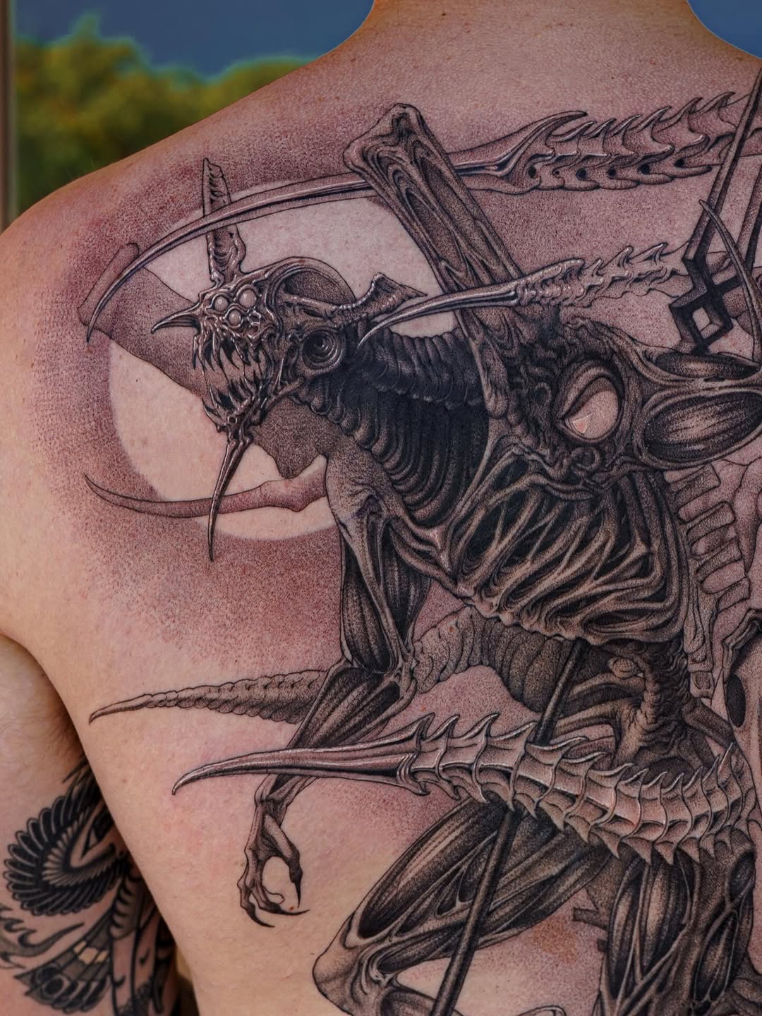 Tattoo by @nowthisyujhi — dark_realism, dotwork