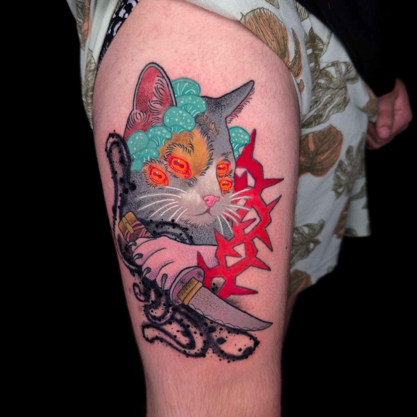 Tattoo by @theredcrownmagic — american_traditional, dotwork
