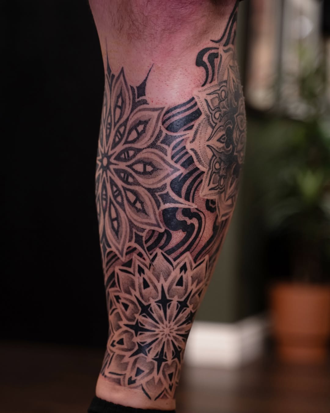 Tattoo by @largedrpeppa β geometric, dotwork