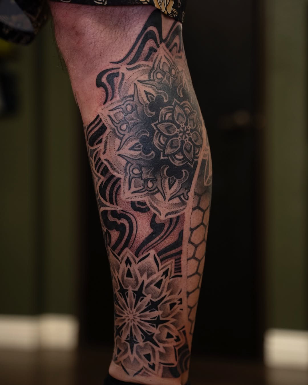 Tattoo by @largedrpeppa β geometric, dotwork