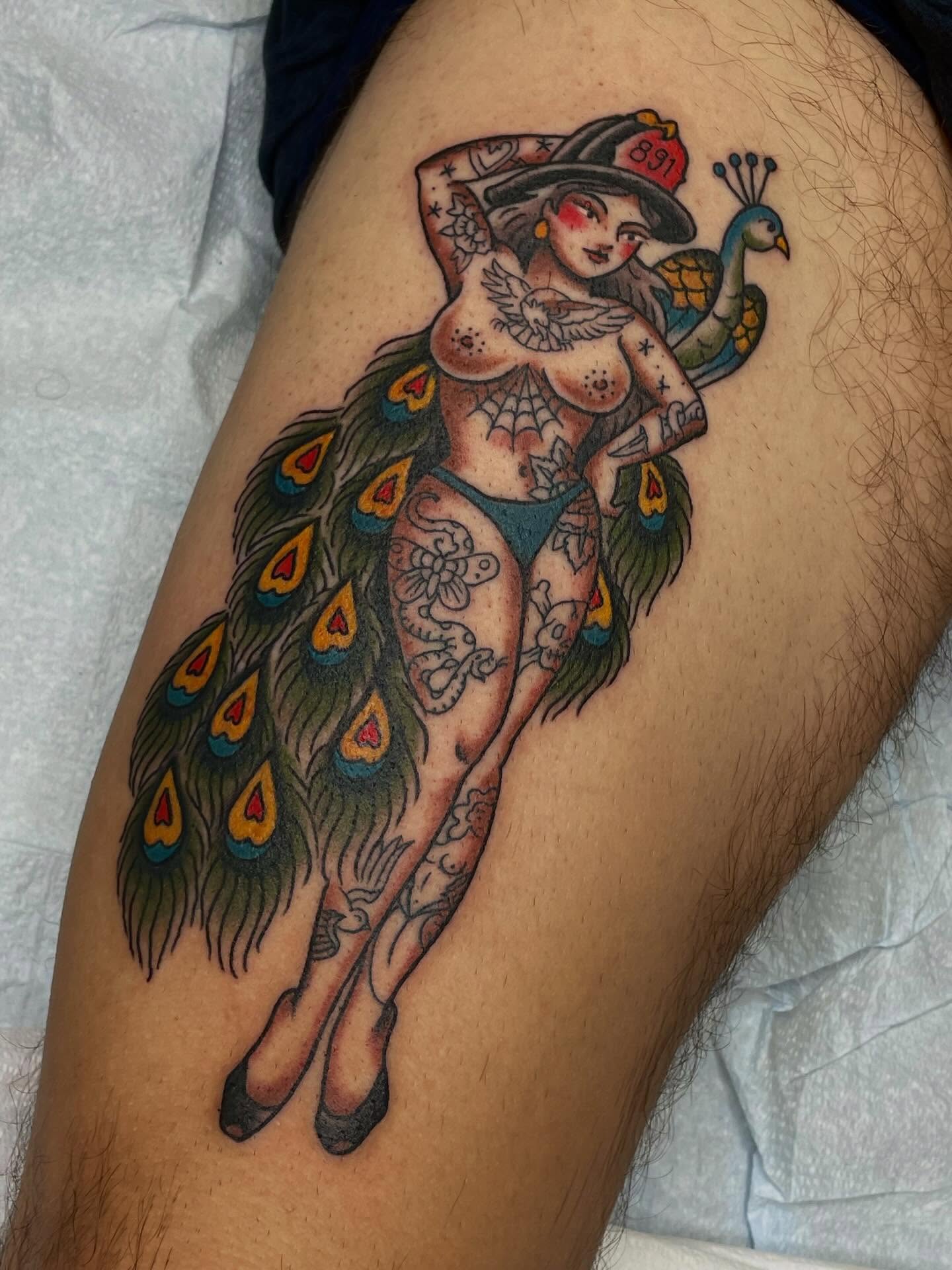 Tattoo by @krystendae — american_traditional, illustrative