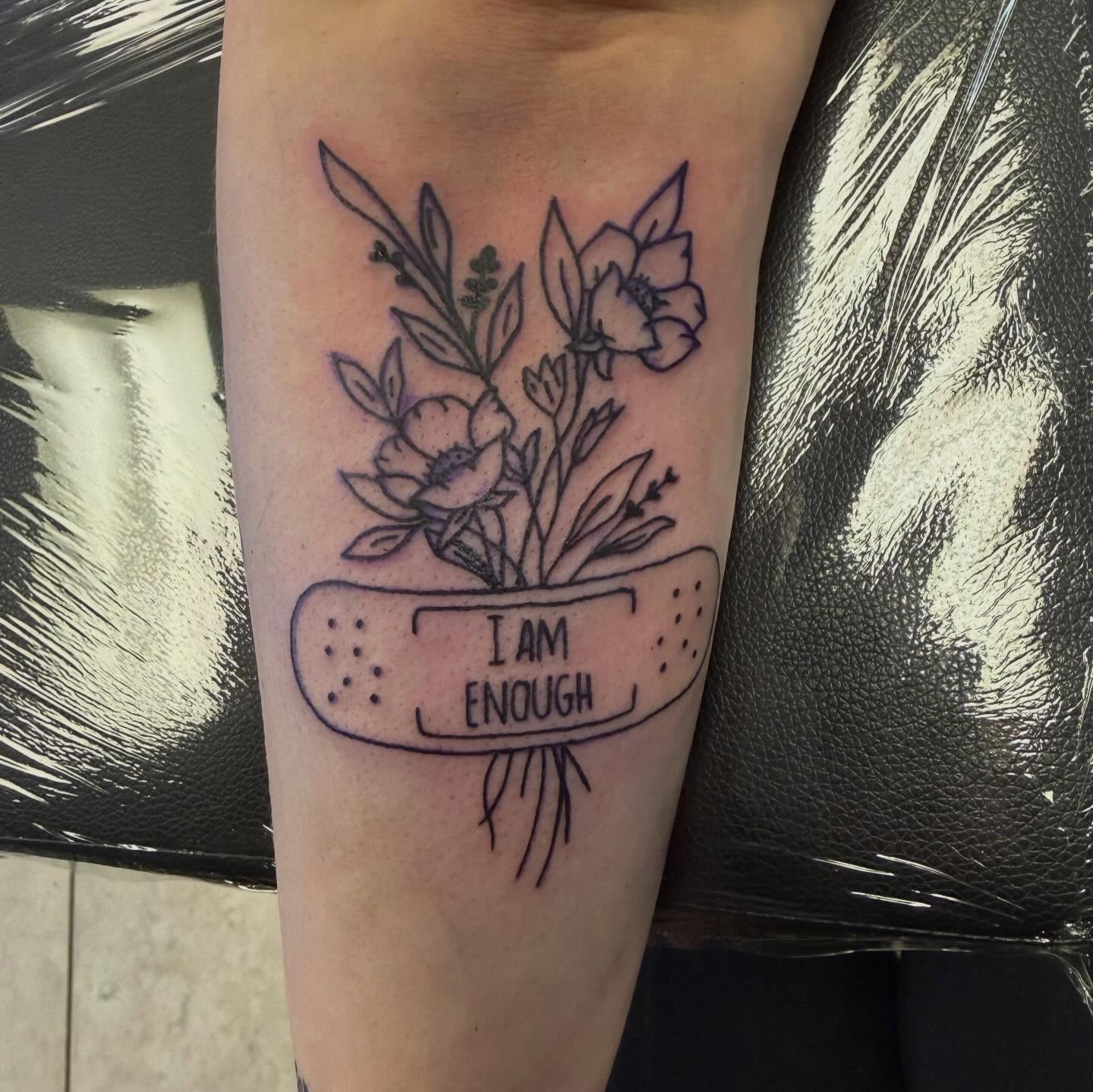 Flower pot black and grey tattoo on the forearm by Shan 🤘 Tattoo Artist ⚡️ MN 🌲