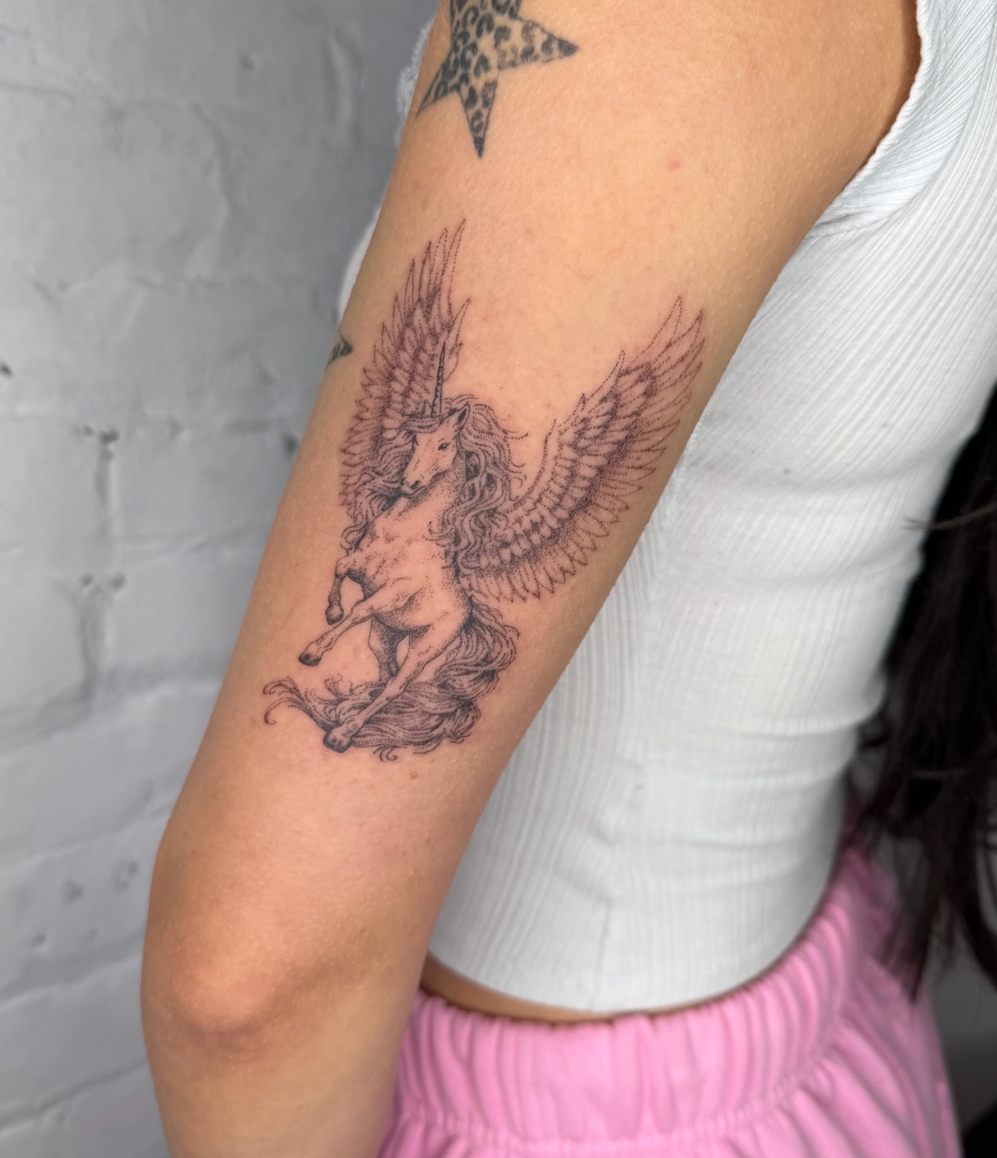Tattoo by @kathrills — black_and_grey