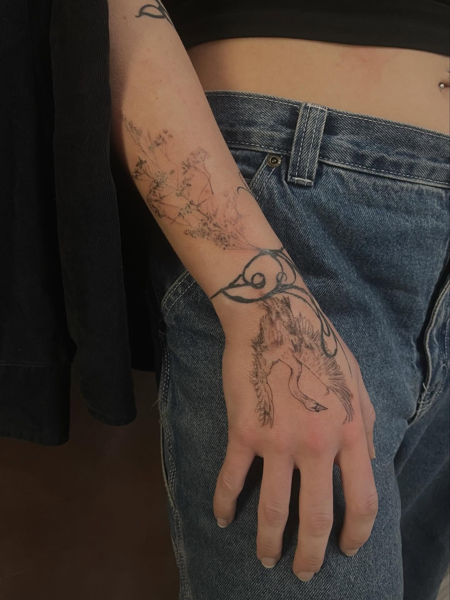 Tattoo by @sage.aries.ink — black_and_grey
