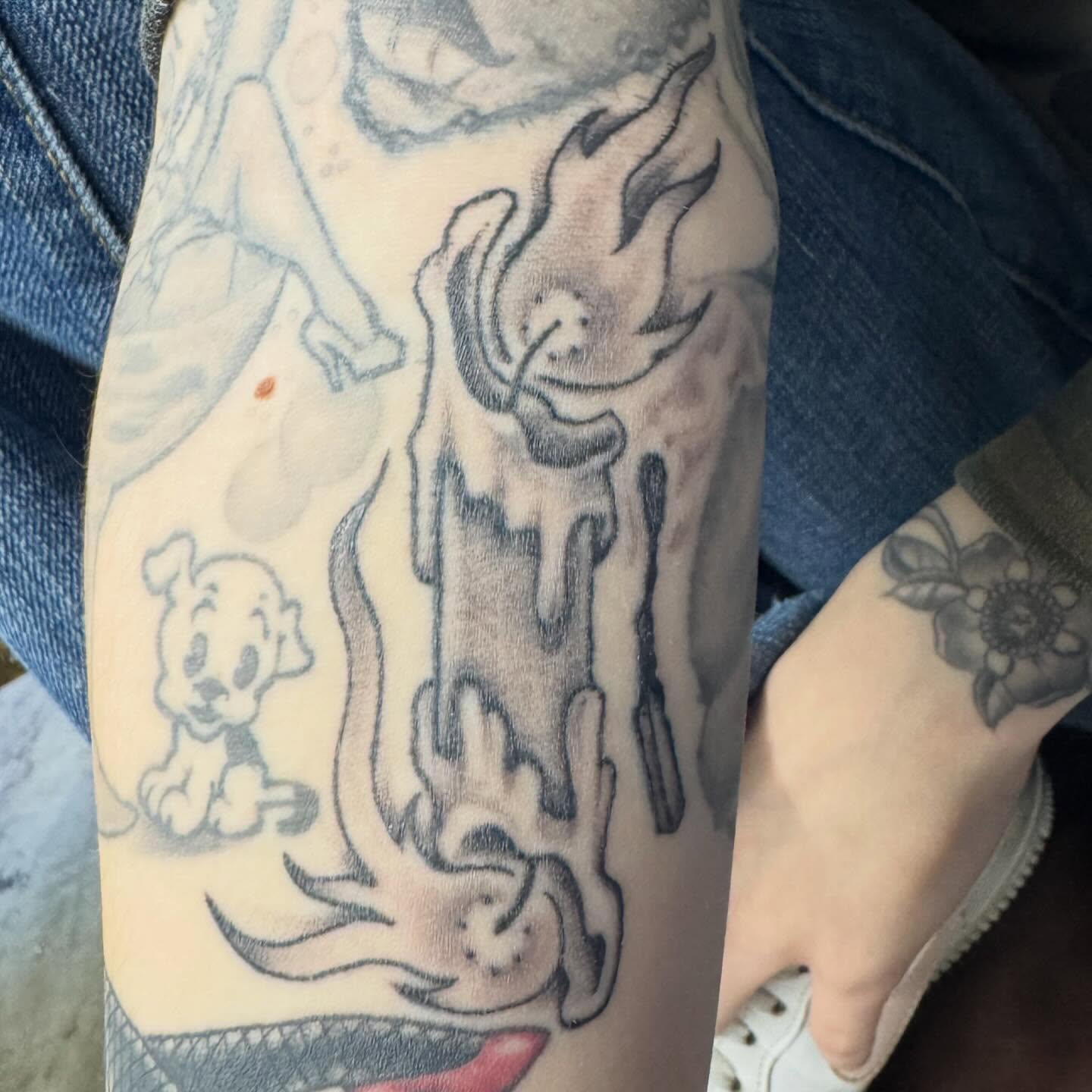 Tattoo by @bobbyjoeward — black_and_grey