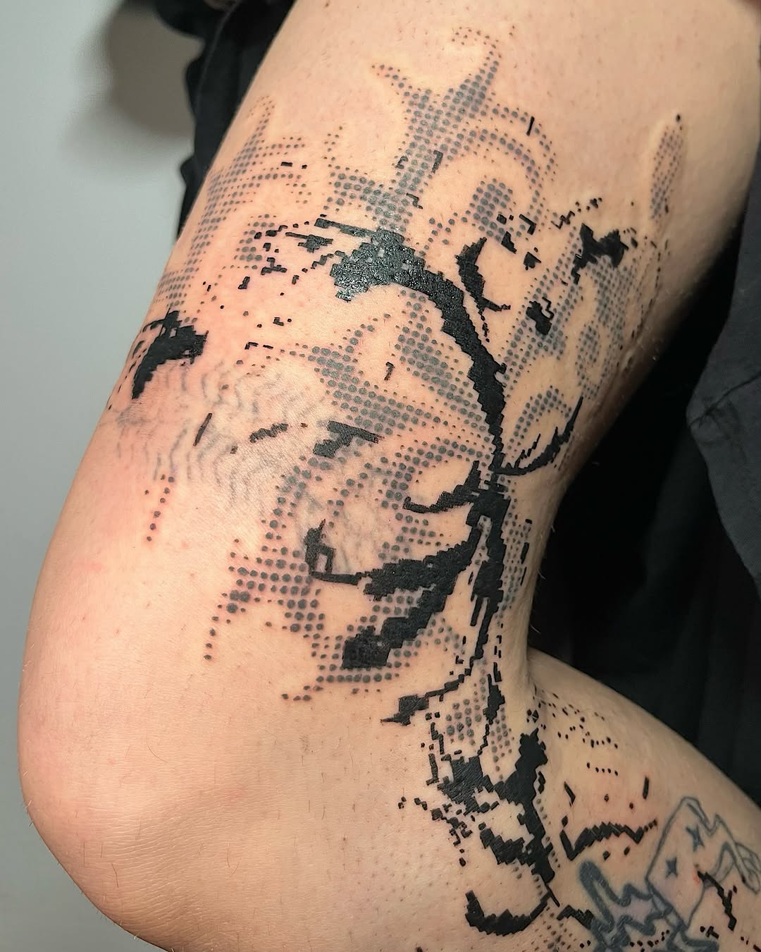 Tattoo by @sugarscab — dotwork, blackwork
