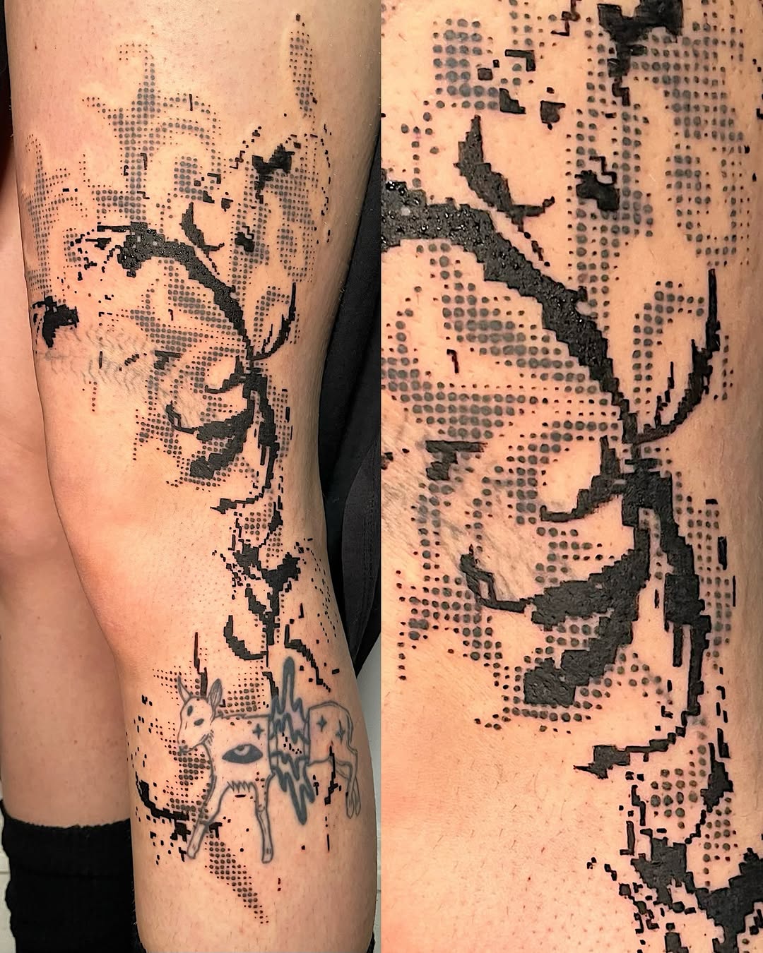 Tattoo by @sugarscab — blackwork, dotwork