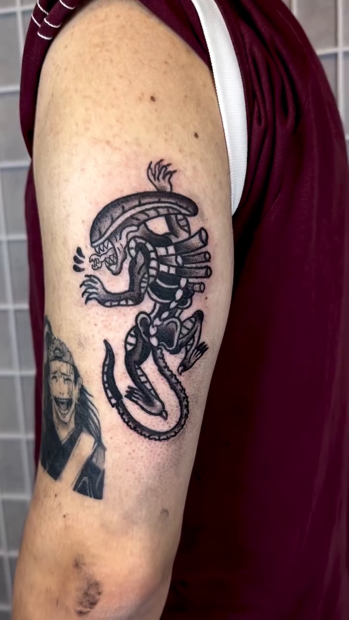Tattoo by @sadvladink — blackwork, realism