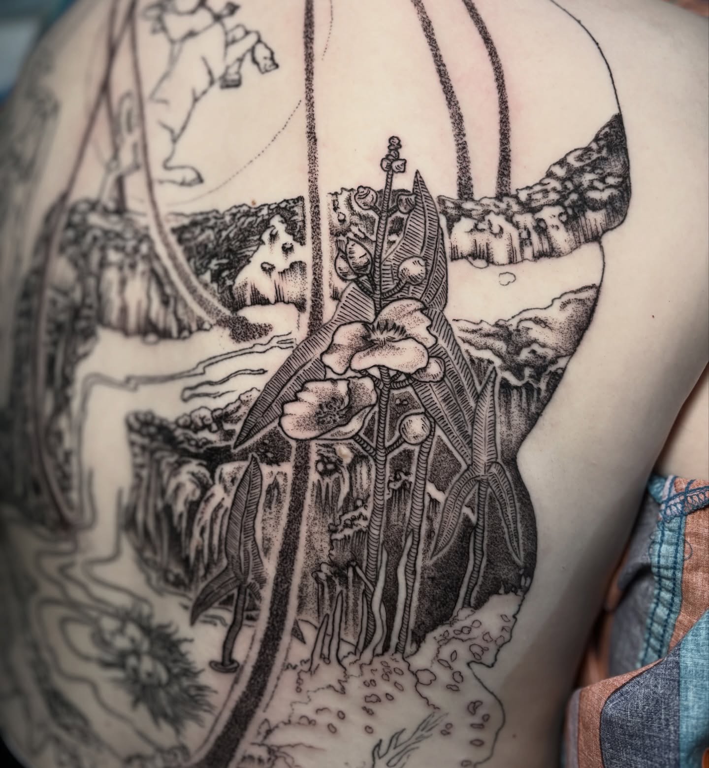 Tattoo by @eujeanmean — black_and_grey, dotwork