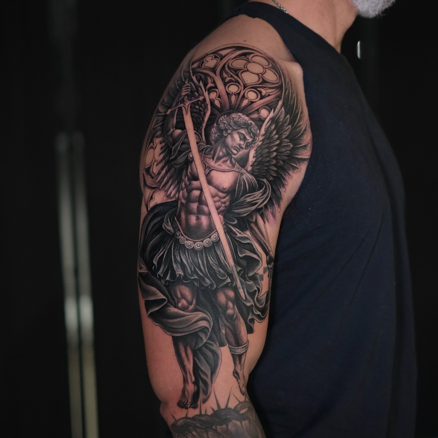 Tattoo by @mannytattooartist โ black_and_grey, realism