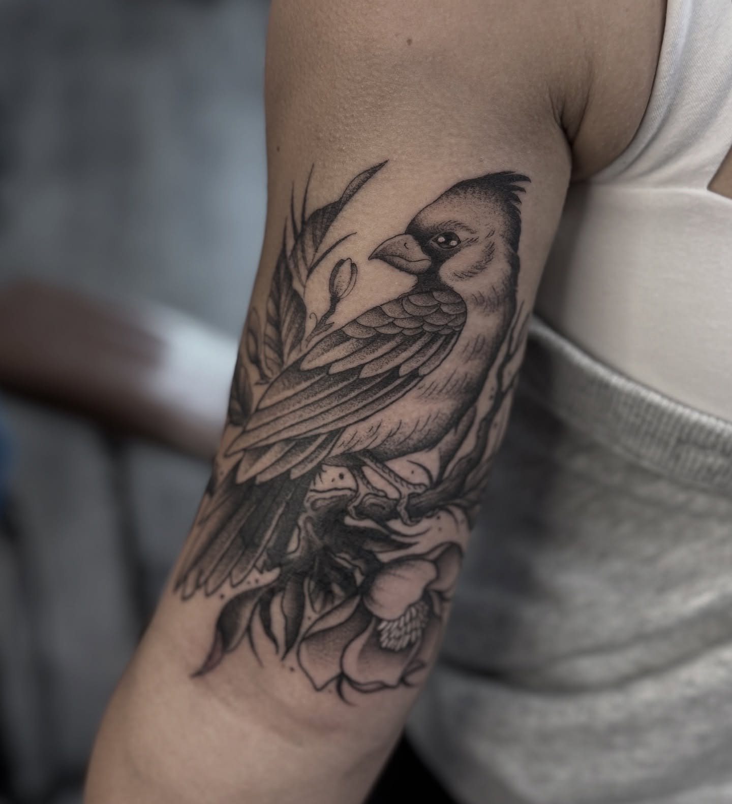 Tattoo by @welpfu — black_and_grey