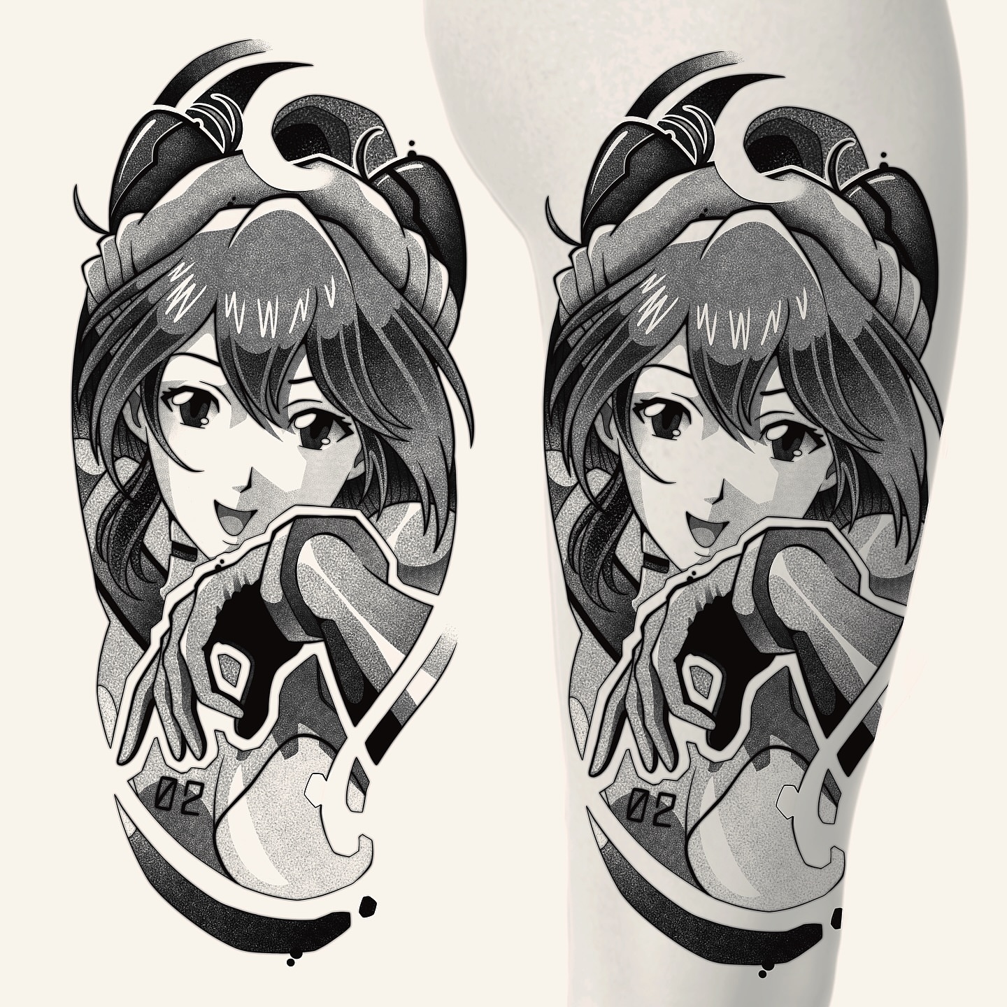 Tattoo by @jett_sonn β anime