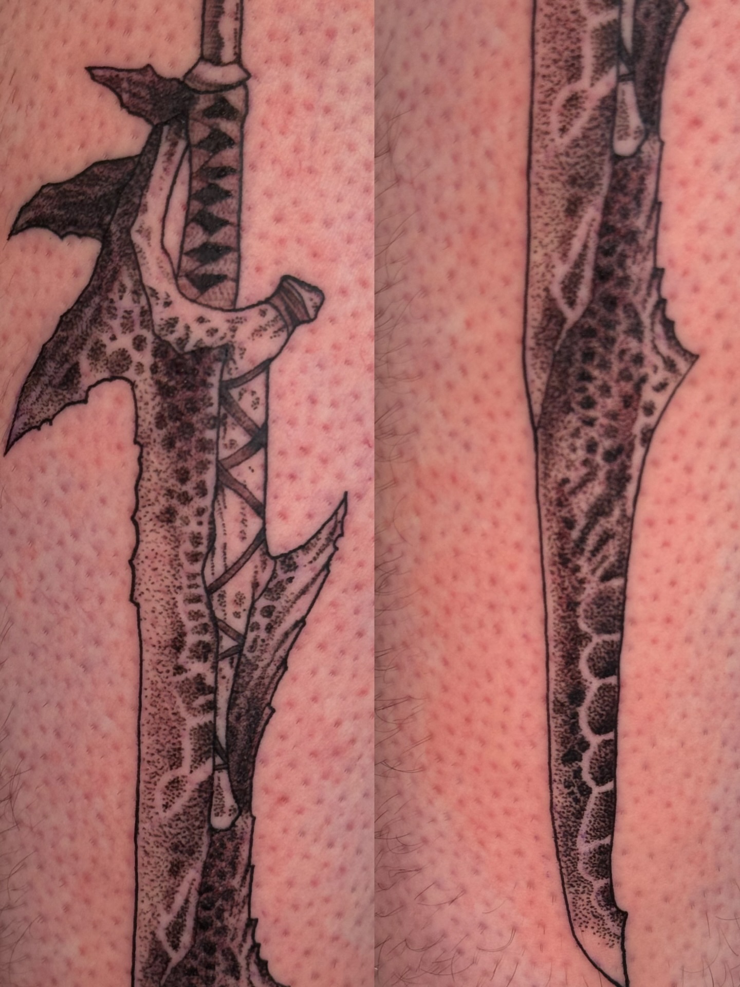 Tattoo by @erinmorbidtattoo — dotwork, black_and_grey