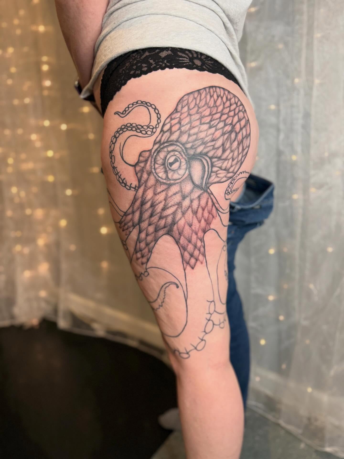 Tattoo by @promethearising — black_and_grey