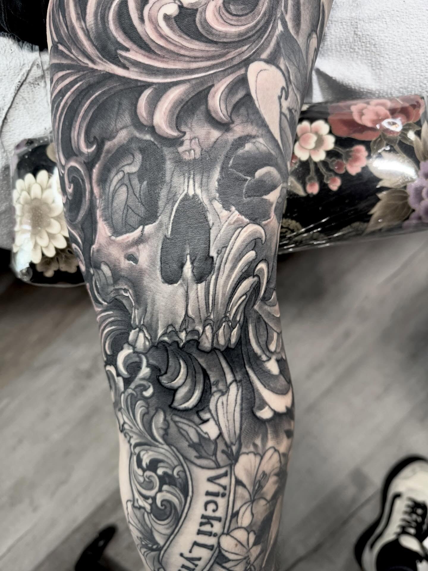 Tattoo by @jonhighland — black_and_grey, realism