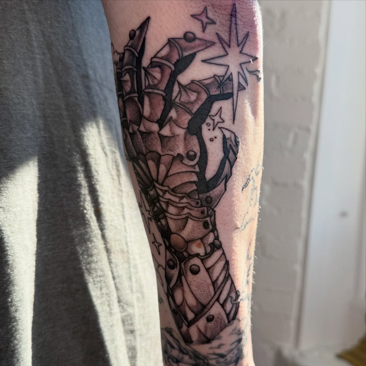 Tattoo by @ghostbunnytattoos — black_and_grey