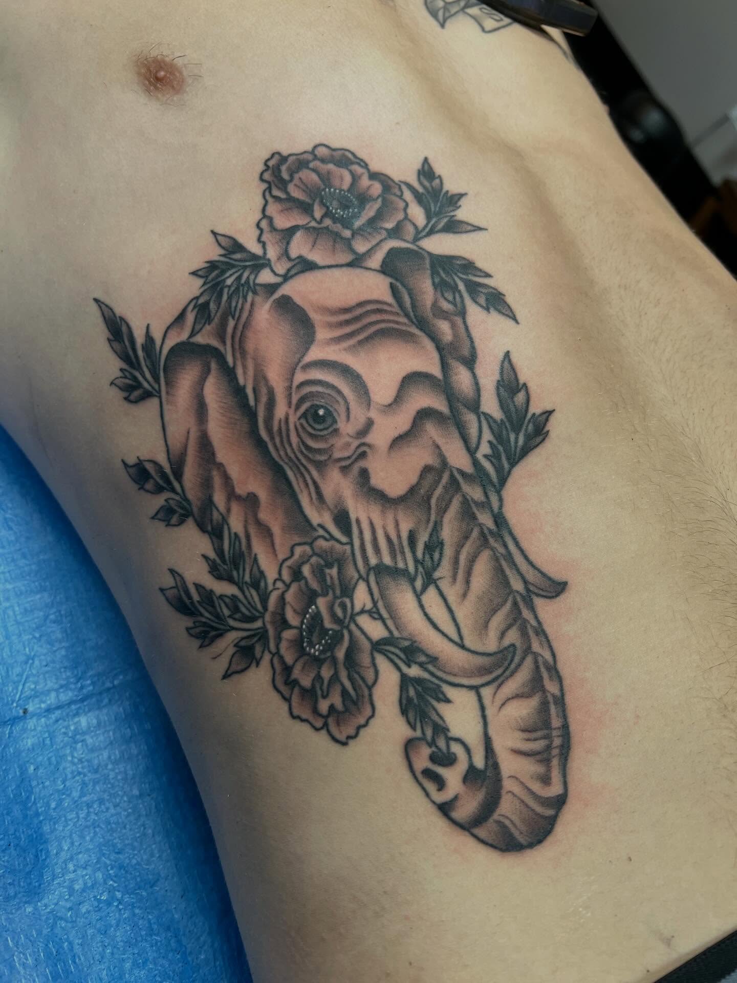Tattoo by @benriffetattoos — black_and_grey