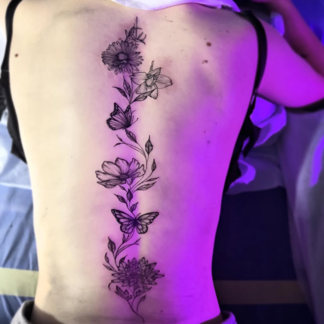 Tattoo by @acadler — fine_line, black_and_grey