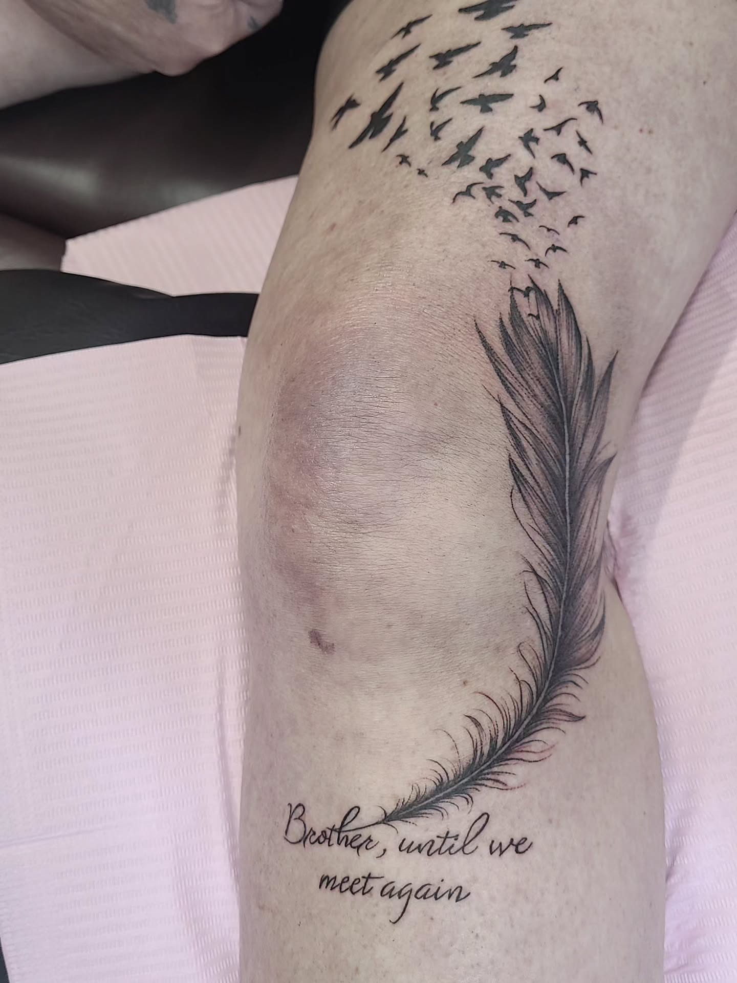 Tattoo by @shannongatesart — black_and_grey