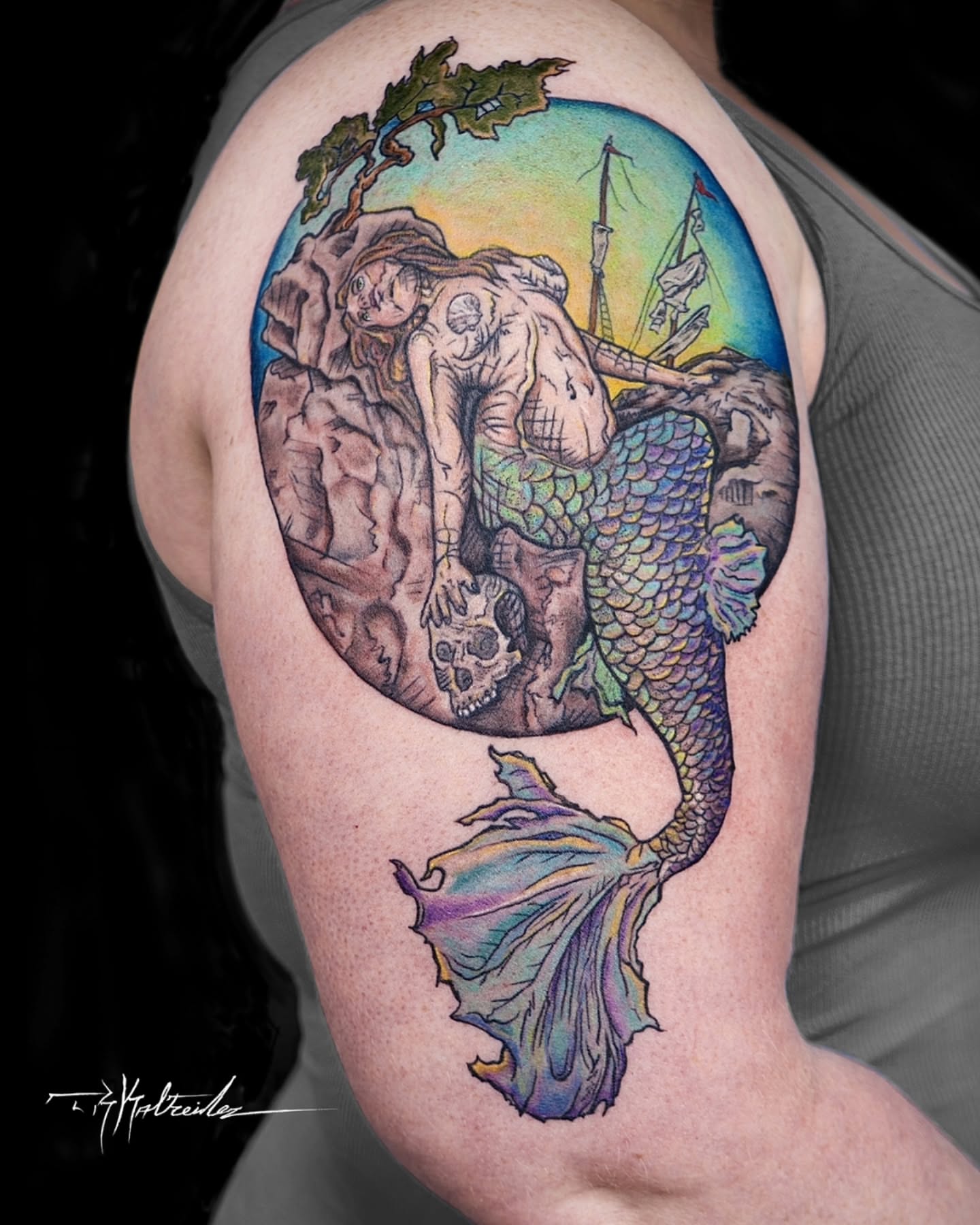 Tattoo by @trkaltreider — realism, dotwork