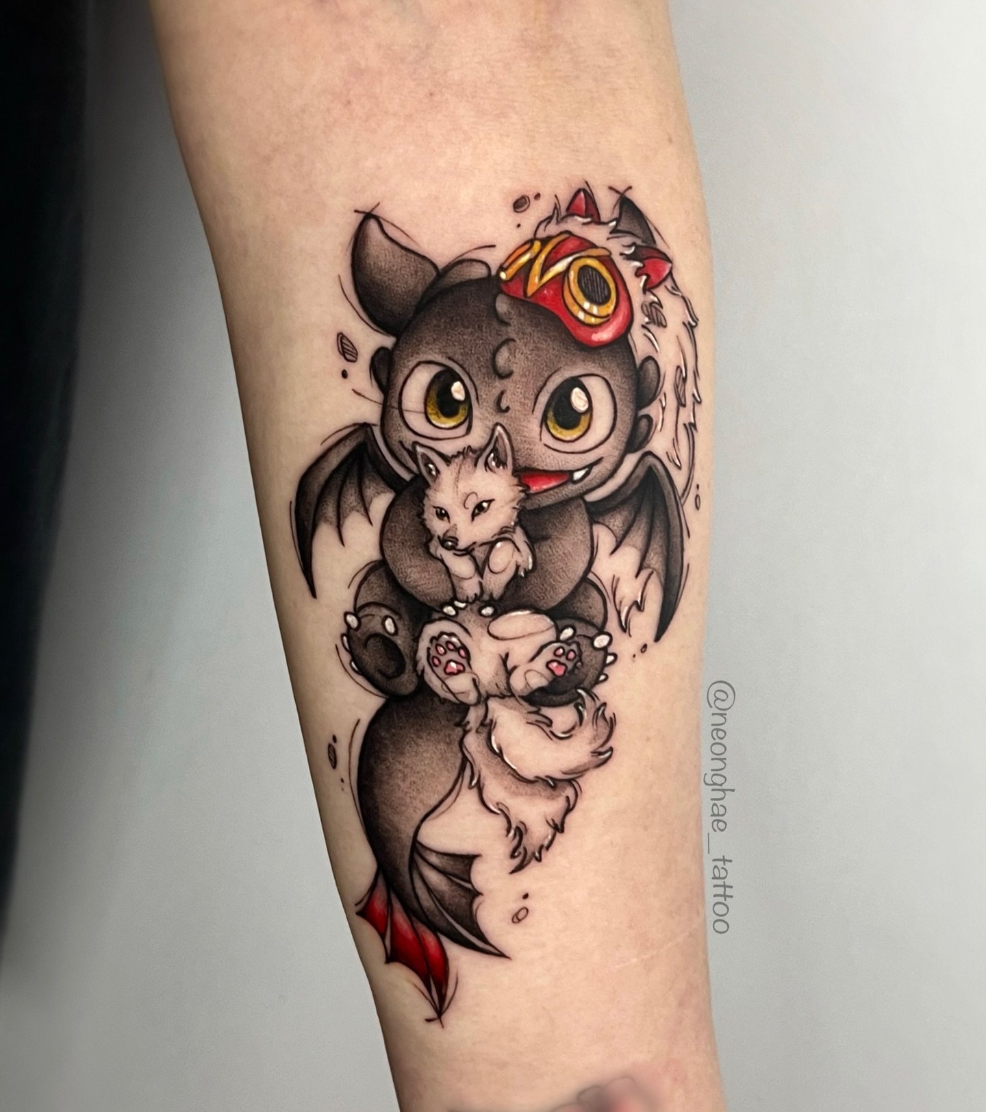 Tattoo by @neonghae_tattoo — dotwork, realism